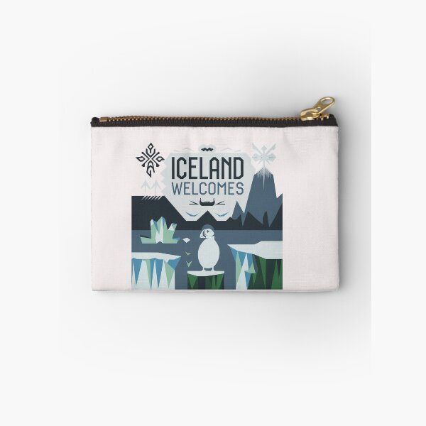 Item preview, Iceland Welcomes Flag Map Reykjavik, geysers, Gullfoss waterfalls,volcanoes designed and sold by AnimalsDH305.