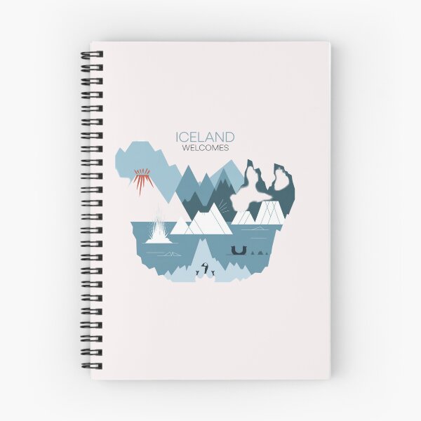 Item preview, Iceland Welcomes Flag Map Reykjavik, geysers, Gullfoss waterfalls,volcanoes designed and sold by AnimalsDH305.