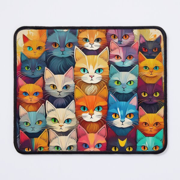 Item preview,  A cartoon variety of colorful cats  designed and sold by Photopat.