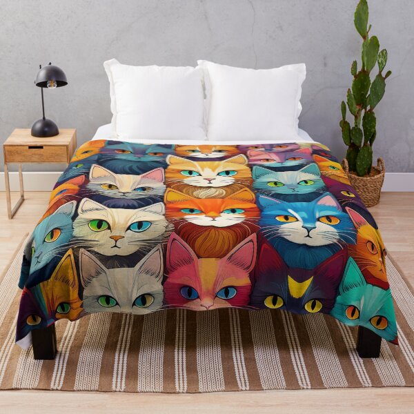 Item preview, A cartoon variety of colorful cats designed and sold by Photopat.