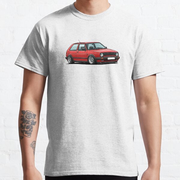 Vista previa del artículo con la obra «Coche clásico alemán Golf», diseñado y vendido por GingaDesigns.
