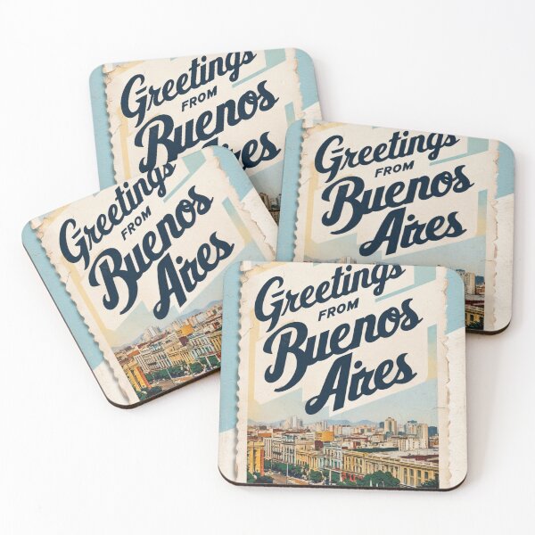 Item preview, Greetings from Buenos Aires Argentina Vintage Travel Retro Postcard Design designed and sold by TravelPostcardGems.