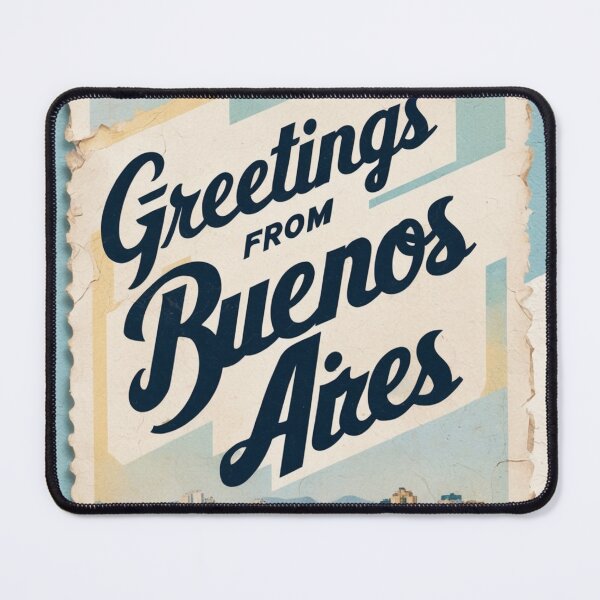 Item preview, Greetings from Buenos Aires Argentina Vintage Travel Retro Postcard Design designed and sold by TravelPostcardGems.