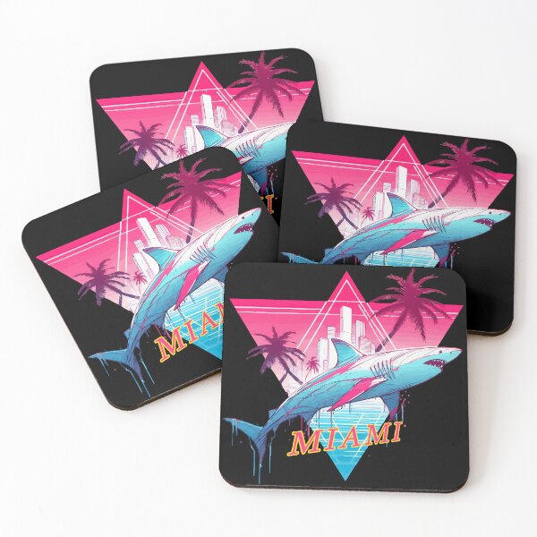 Item preview, Miami Florida Shark Travel Vaporwave designed and sold by TomFrontierArt.