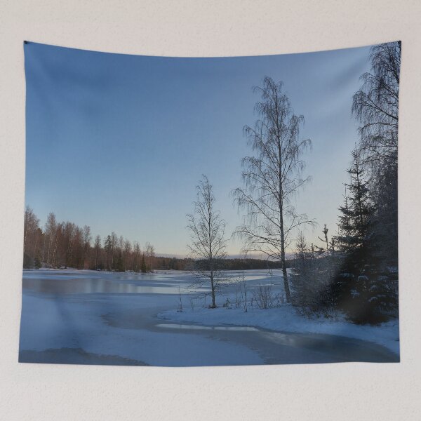 Artikelvorschau, Birken am zugefrorenen See 8 entworfen und verkauft von Jouko Lehto Photography.