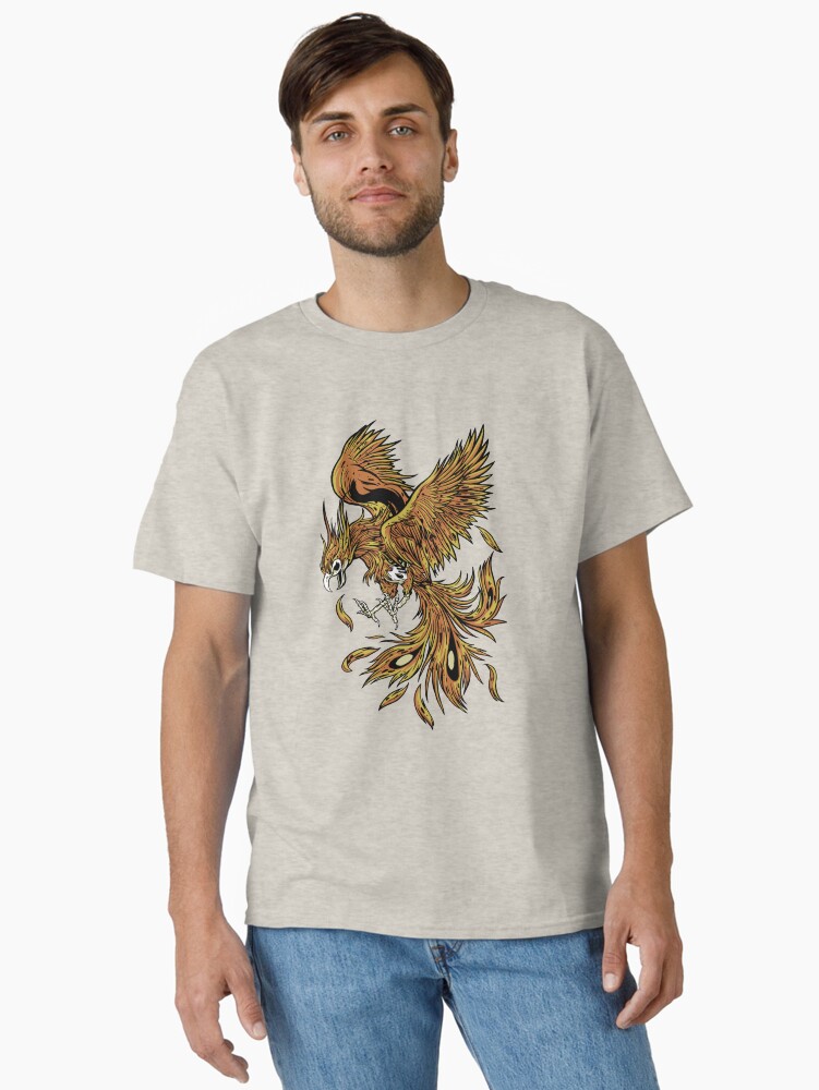 Thumbnail 2 von 7, Classic T-Shirt, Skeleton Phönix designt und verkauft von Kobeko.