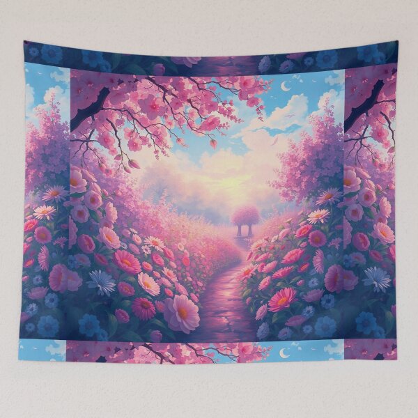 Item preview, Flower Garden beautiful expressionist art nouveau vintage art designed and sold by Vintage Designs +.