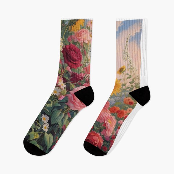 Item preview, Flower Garden beautiful expressionist art nouveau vintage art designed and sold by Vintage Designs +.