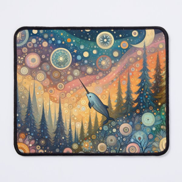 Item preview, Stars and comets - cute Narwhal bursting Star bubbles designed and sold by FOLK ART FUSION by heidiannemorris.