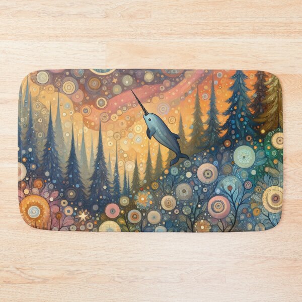 Item preview, Stars and comets - cute Narwhal bursting Star bubbles designed and sold by FOLK ART FUSION by heidiannemorris.