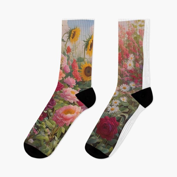 Item preview,  Flower Garden beautiful expressionist art nouveau vintage art designed and sold by Vintage Designs +.