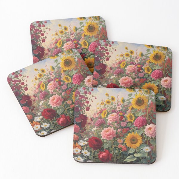 Item preview,  Flower Garden beautiful expressionist art nouveau vintage art designed and sold by Vintage Designs +.