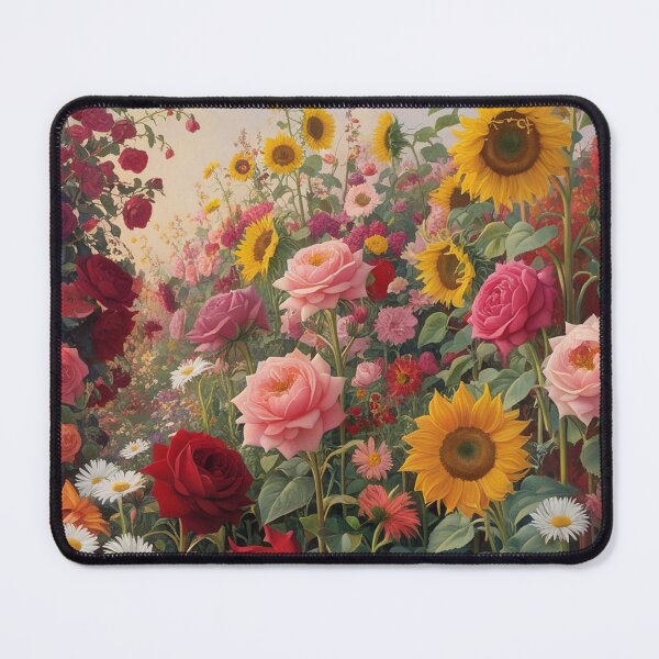Item preview, Flower Garden beautiful expressionist art nouveau vintage art designed and sold by Vintage Designs +.