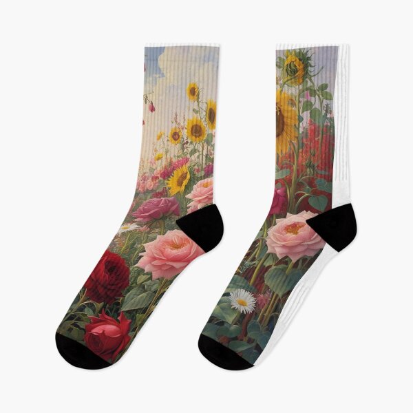 Item preview,  Flower Garden beautiful expressionist art nouveau vintage art designed and sold by Vintage Designs +.