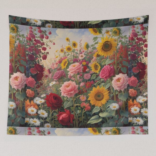 Item preview,  Flower Garden beautiful expressionist art nouveau vintage art designed and sold by Vintage Designs +.