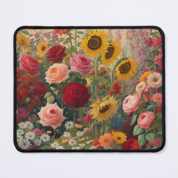 Item preview, Flower Garden beautiful expressionist art nouveau vintage art designed and sold by Vintage Designs +.
