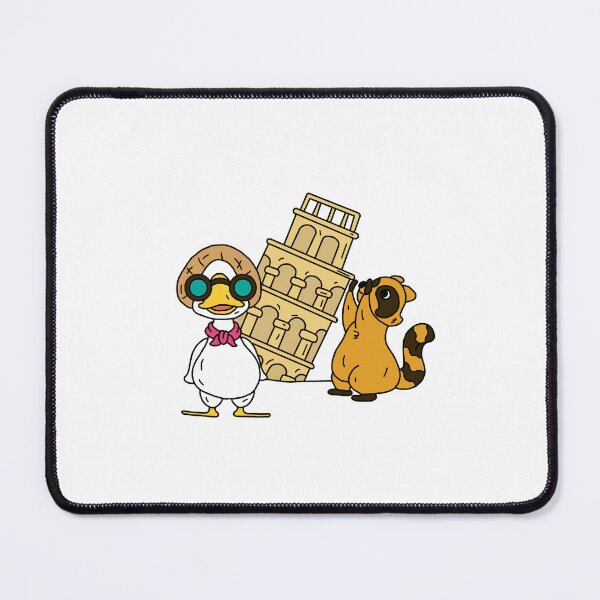 Item preview, Cute Travel Raccoon & Duck | Kawaii Cartoon Sticker & T-shirt designed and sold by Belle Arbre Art.