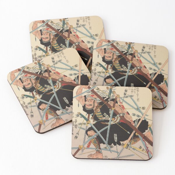 Item preview, Samurai Warrior In Battle - Vintage Japanese Ukiyo-e Woodblock designed and sold by VintageSpaceArt.