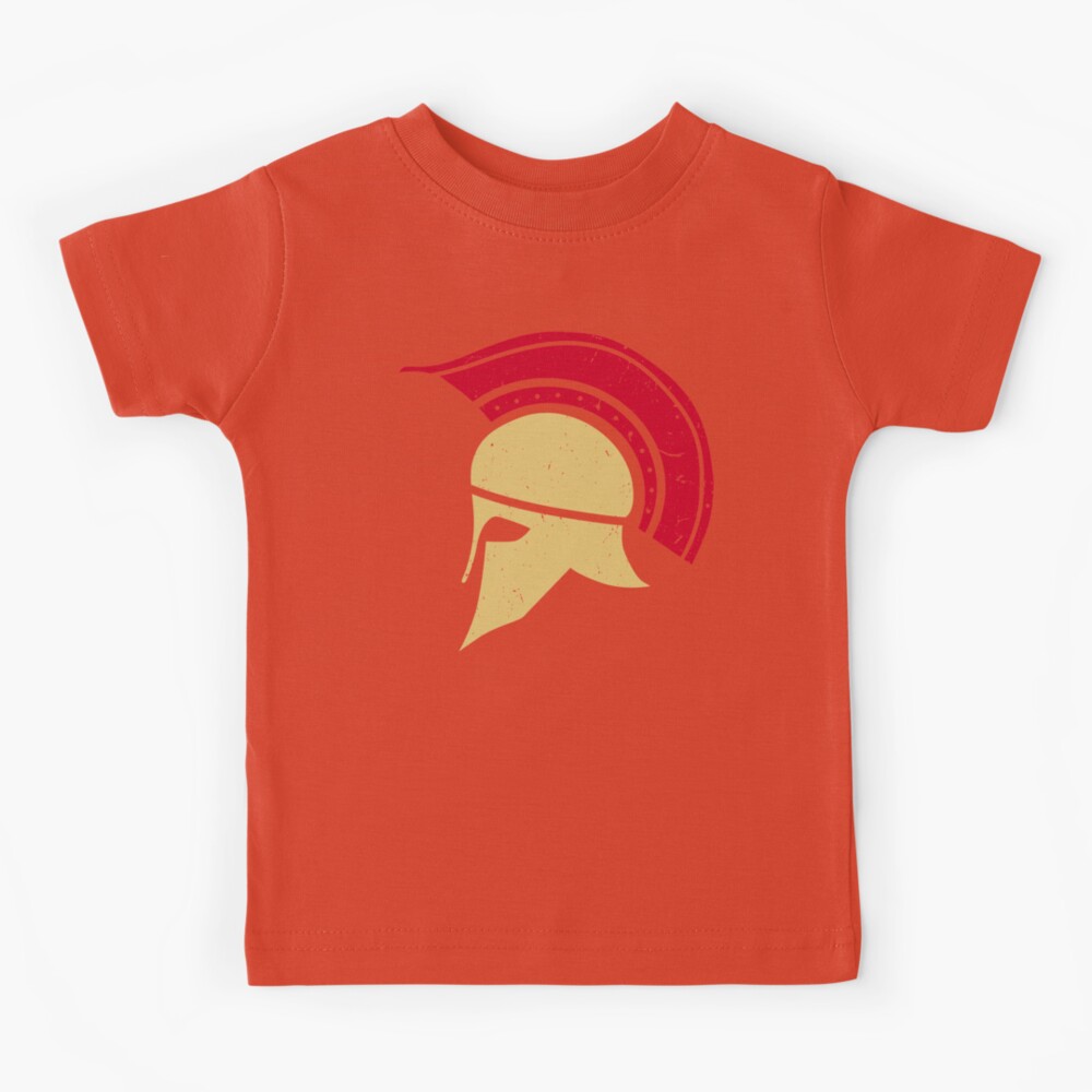 Roman Galea or Helmet in Japanese Red and Yellow | Kids T-Shirt