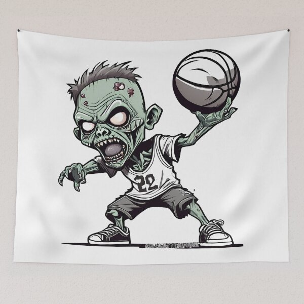 Item preview, Basket of the Undead -Zombie basketball design  designed and sold by attakorn.