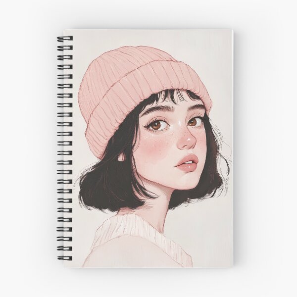 Item preview, Chilled Out Pastel Shades Drawing of a women wearing a hat designed and sold by NeonEdge.