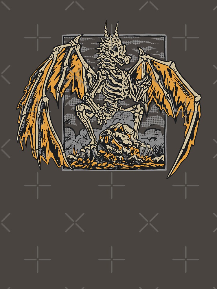 Thumbnail 7 von 7, Classic T-Shirt, Skelett-Drache designt und verkauft von Kobeko.