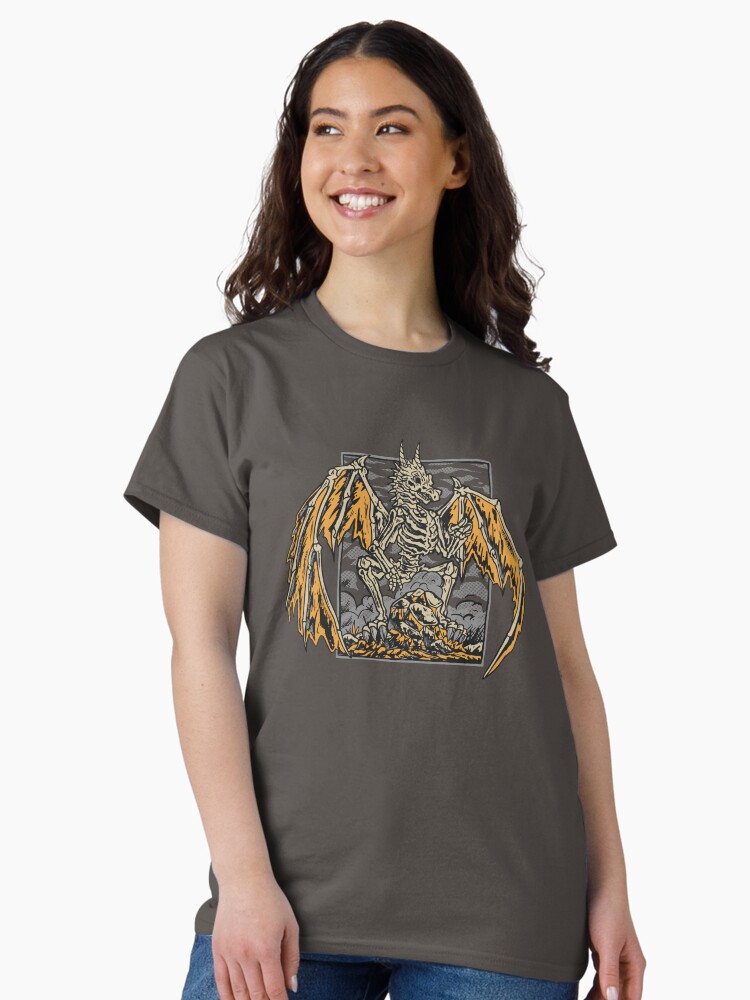 Thumbnail 2 von 7, Classic T-Shirt, Skelett-Drache designt und verkauft von Kobeko.