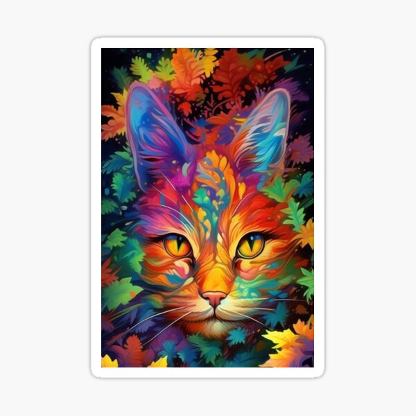 Cat in the woods-6 Sticker