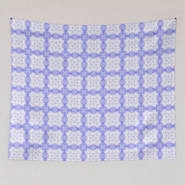 Item preview, Crystal Plaid White and Blue 0003ff designed and sold by Art in My Loft.