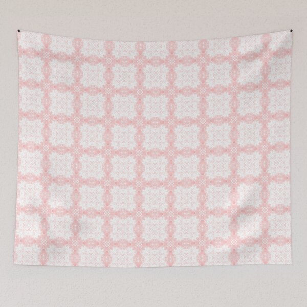 Item preview, Crystal Plaid White and Blush Pink ff8080 designed and sold by Art in My Loft.
