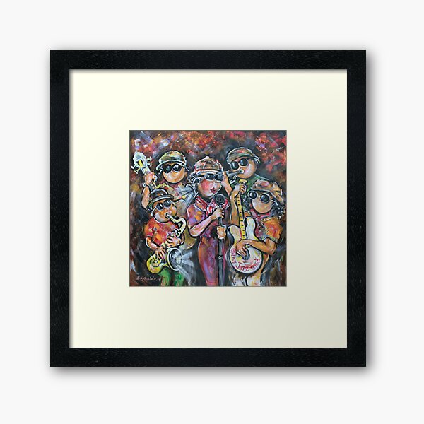 The Gilroy Calfornia All Star Traveling Submarine Jazz Band Framed Art Print