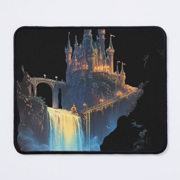 Item preview, Majestic Waterfall Castle at Twilight designed and sold by Desireehaz.