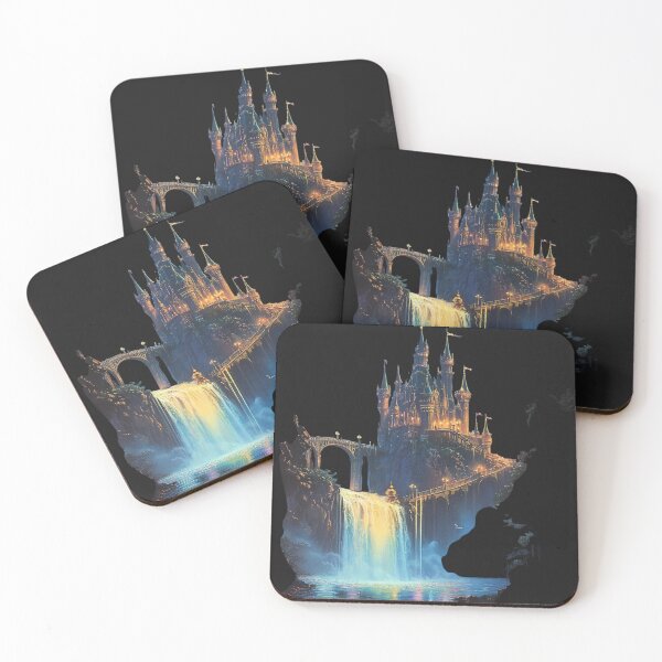 Item preview, Majestic Waterfall Castle at Twilight designed and sold by Desireehaz.