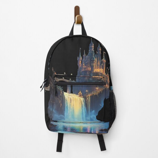 Item preview, Majestic Waterfall Castle at Twilight designed and sold by Desireehaz.