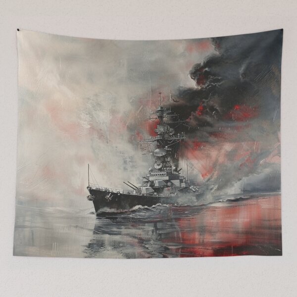 Item preview, Battleship in Smoke and Fire designed and sold by EndOfRainbowArt.