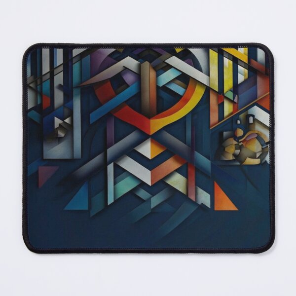 Item preview, Dynamic geometric patterns with navy blue background designed and sold by Sigtrix.
