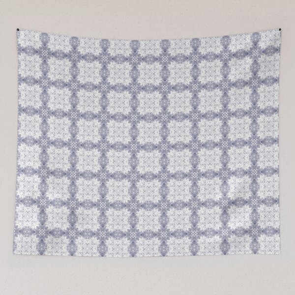 Item preview, Crystal Plaid White and Navy Blue 000140 designed and sold by Art in My Loft.