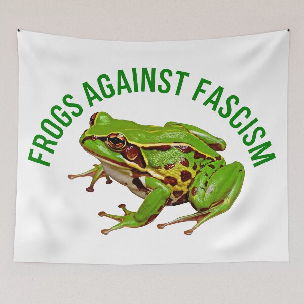 Item preview, Frogs Against Fascism designed and sold by Angry Swan Designs.