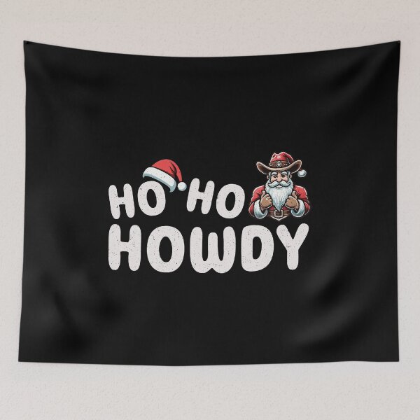 Item preview, Santa Claus Cowboy Ho Ho Howdy designed and sold by LuminOrb.