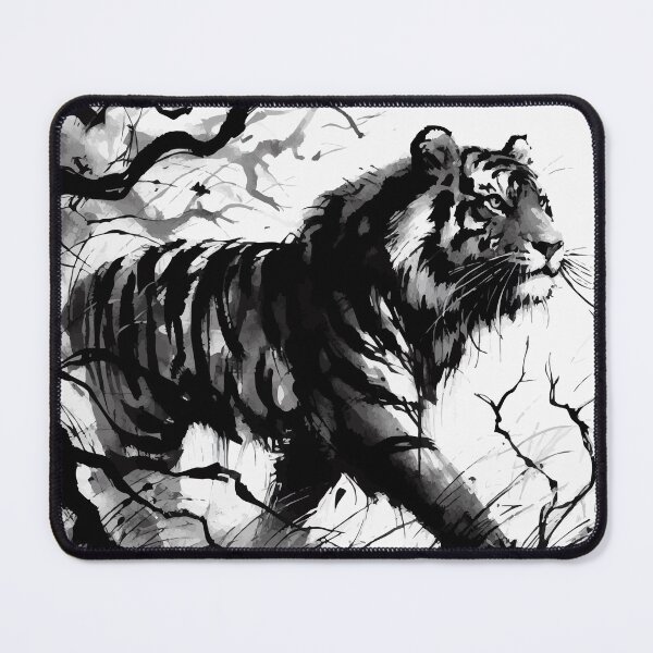 Item preview, Tiger Portrait Art Sumie Ink Painting designed and sold by TomFrontierArt.