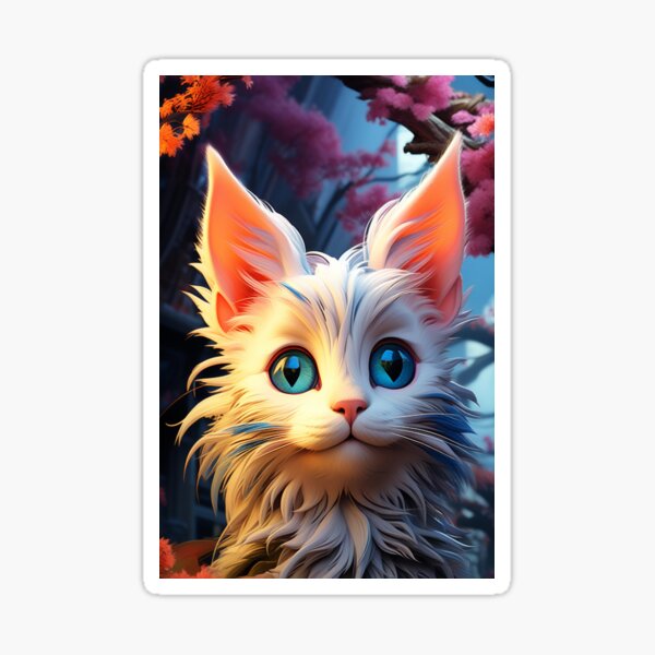 Cat in the woods-3 Sticker