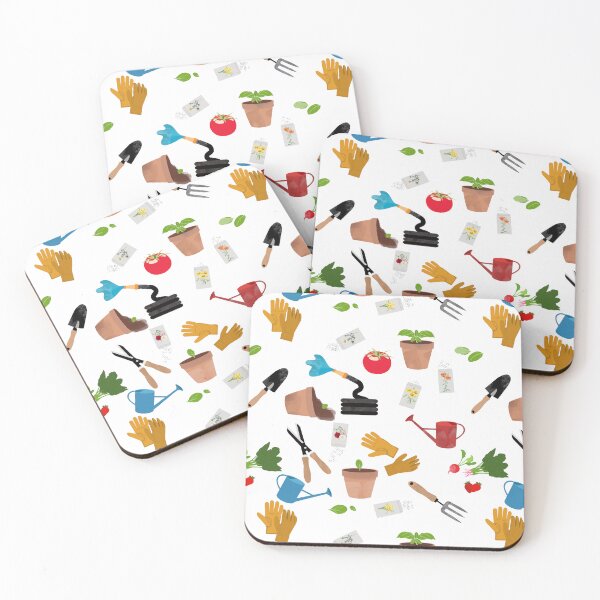 Item preview, Gardening Tools Plants Gardener Nursery Pattern designed and sold by idovedesign.