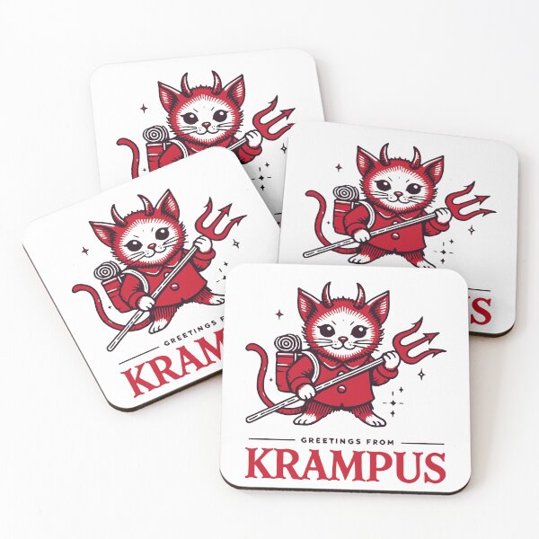 Item preview, Greetings From The Krampus Cat Funny Christmas designed and sold by LuminOrb.