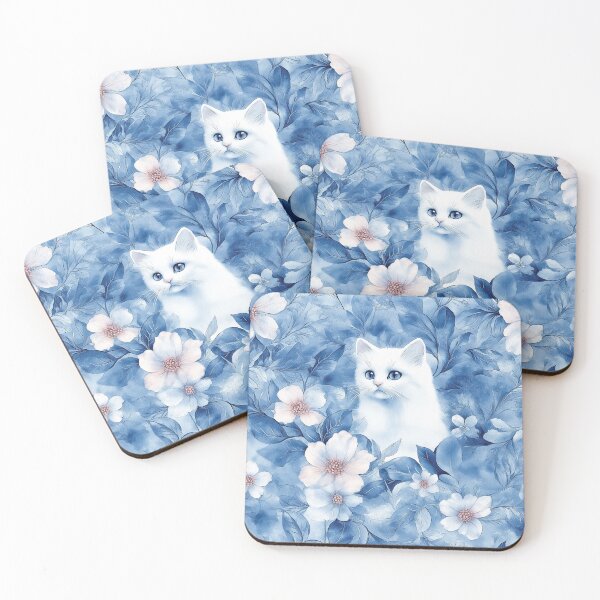 Item preview, Blue Paws: A Floral Feline Fantasy designed and sold by CharlotteLacson.