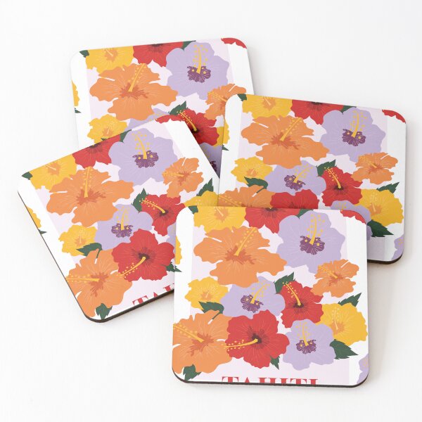 Item preview, illustration hibiscus Tahiti French Polynesia designed and sold by manonpradier.