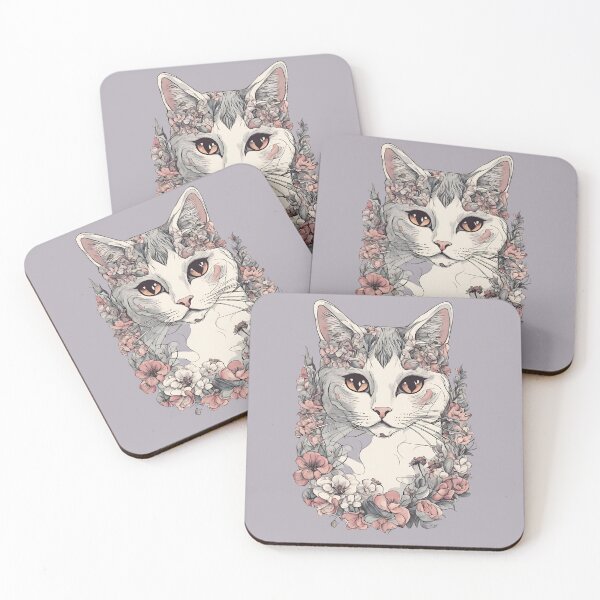 Item preview, Flower Cat, Cat Love. Cats lover, Cat, Cats, black cats, love designed and sold by GOLDENGARDENART.