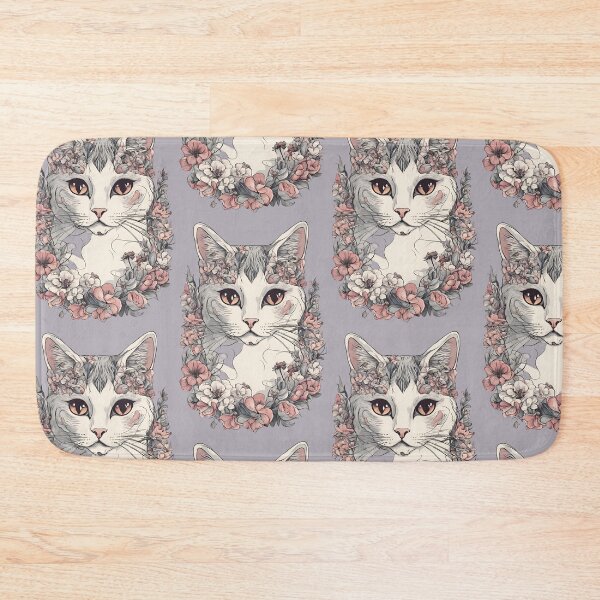 Item preview, Flower Cat, Cat Love. Cats lover, Cat, Cats, black cats, love designed and sold by GOLDENGARDENART.