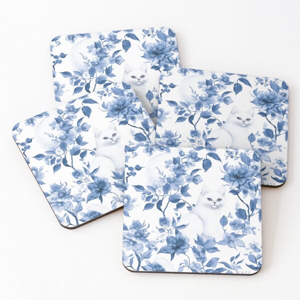 Item preview, Whiskers in Bloom: A Blue Garden designed and sold by CharlotteLacson.