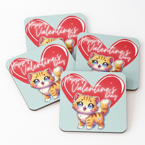 Item preview, tender kitten phrase happy Valentine's day designed and sold by Kikimarketplace.