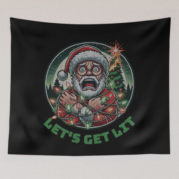 Item preview, Funny Santa Claus Let's Get Lit designed and sold by LuminOrb.
